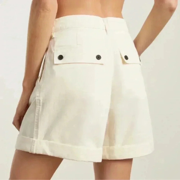 Everlane the tourist organic cotton high waist wide leg shorts size 10 - Picture 2 of 12